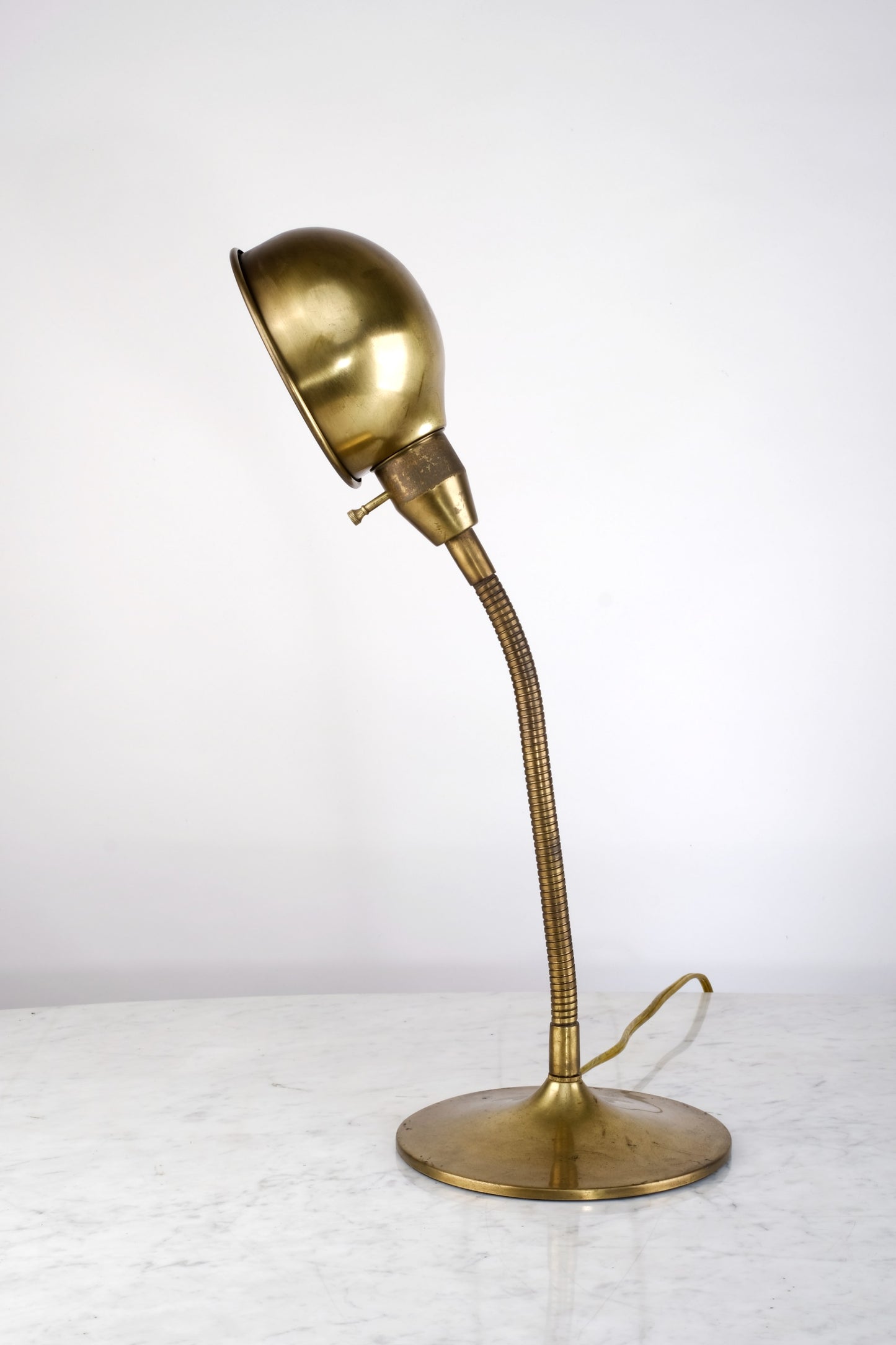 INDUSTRIAL GOOSENECK GOLDEN COPPER PLATED LAMP
