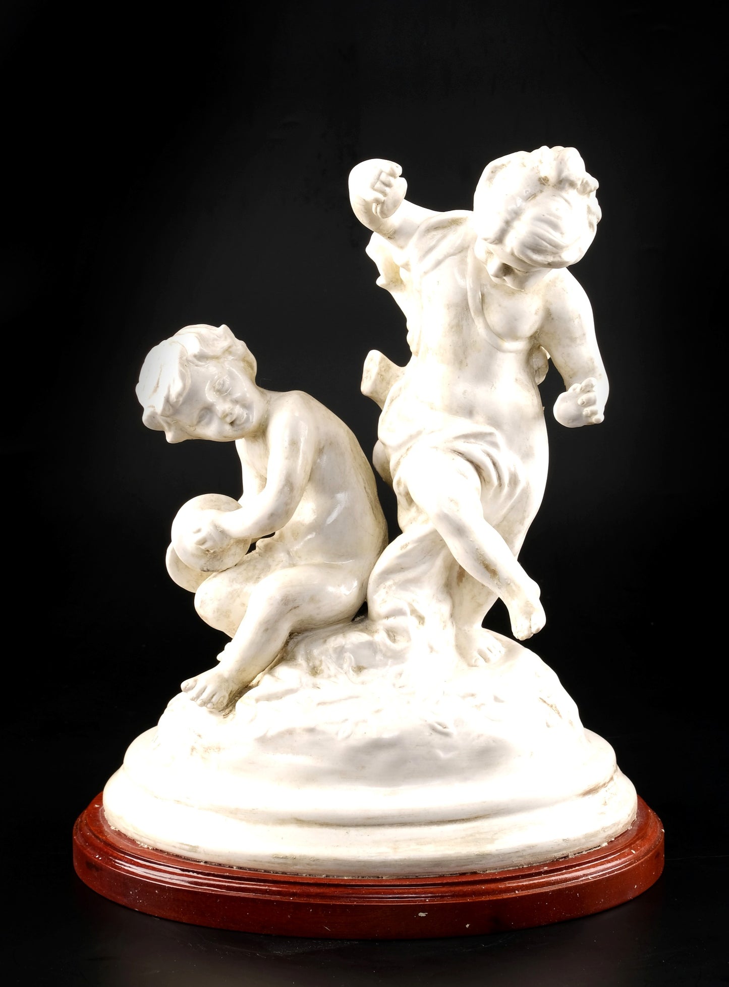 FRENCH DECO 2 CHERUB STATUES
