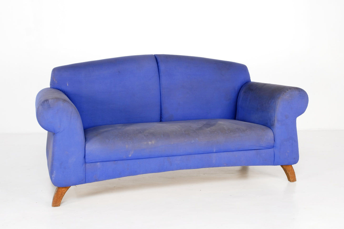 SIMPLE FABRIC BLUE MODERN STYLE SOFA