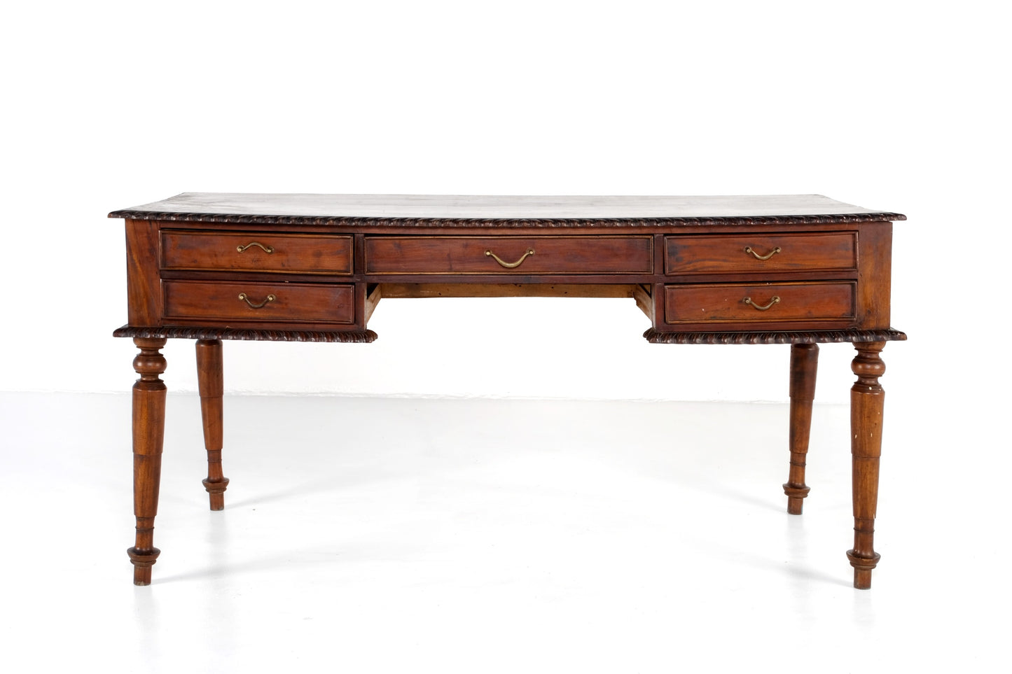 VICTORIAN OFFICE TABLE WITH 5 DRAWERS