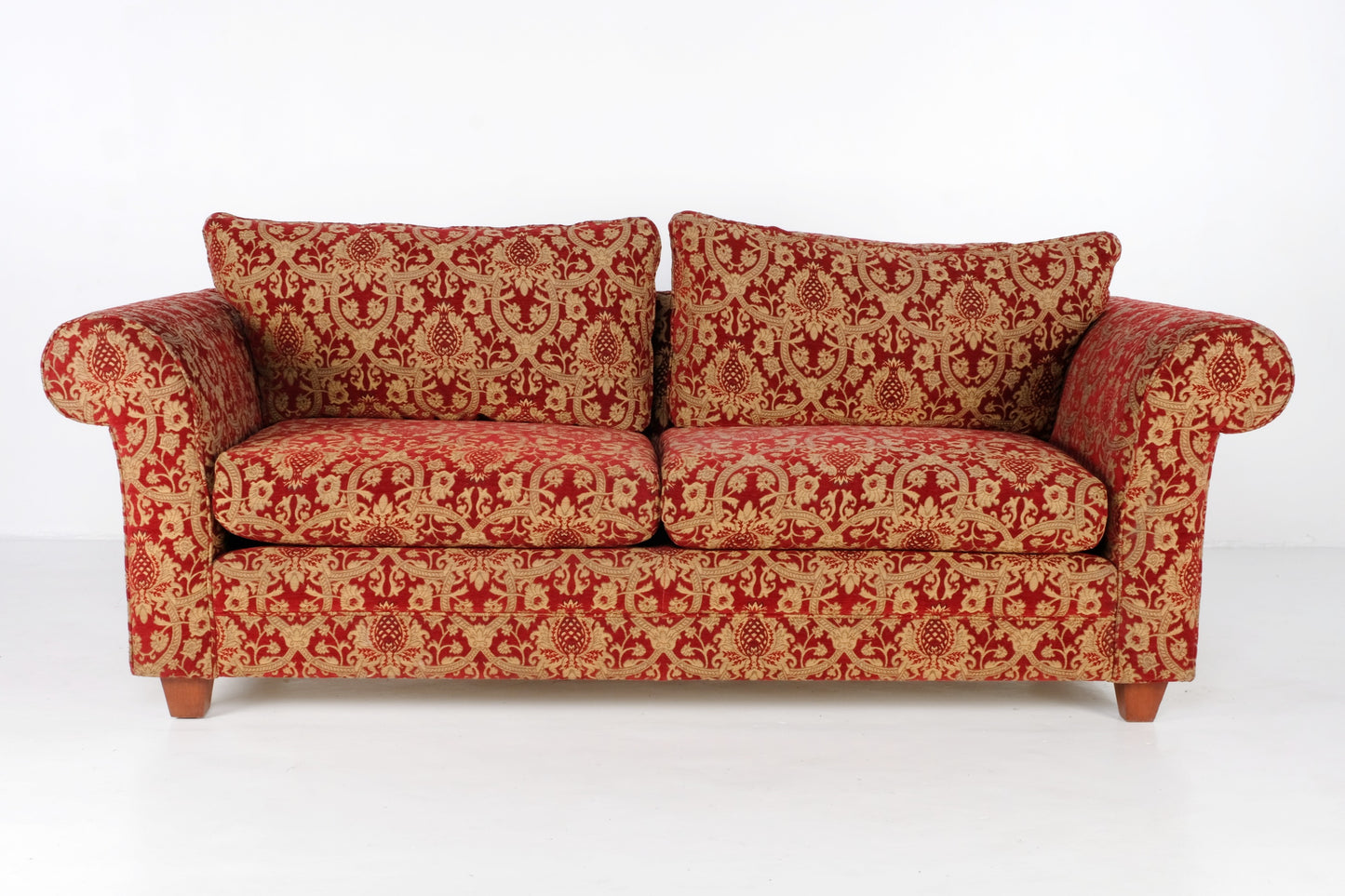 SET OF EUROPIAN STYLE FLORAL FABRIC STUDIO COUCHES