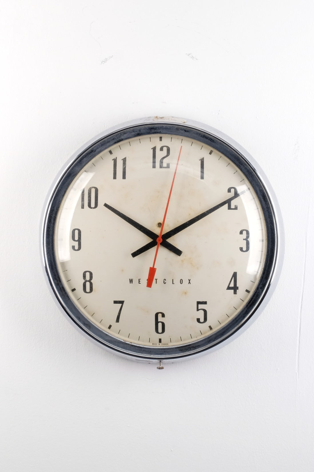 Art deco Silver Industrial Electric Westclox