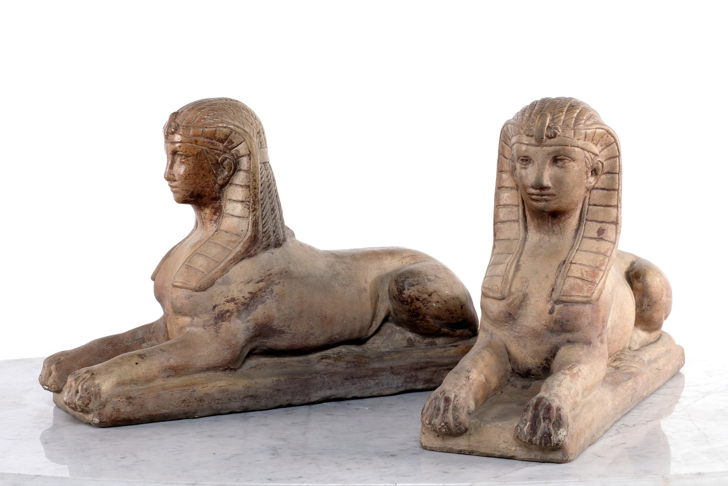 PAIR OF LARGE FRENCH EGYPTIAN SPHINX