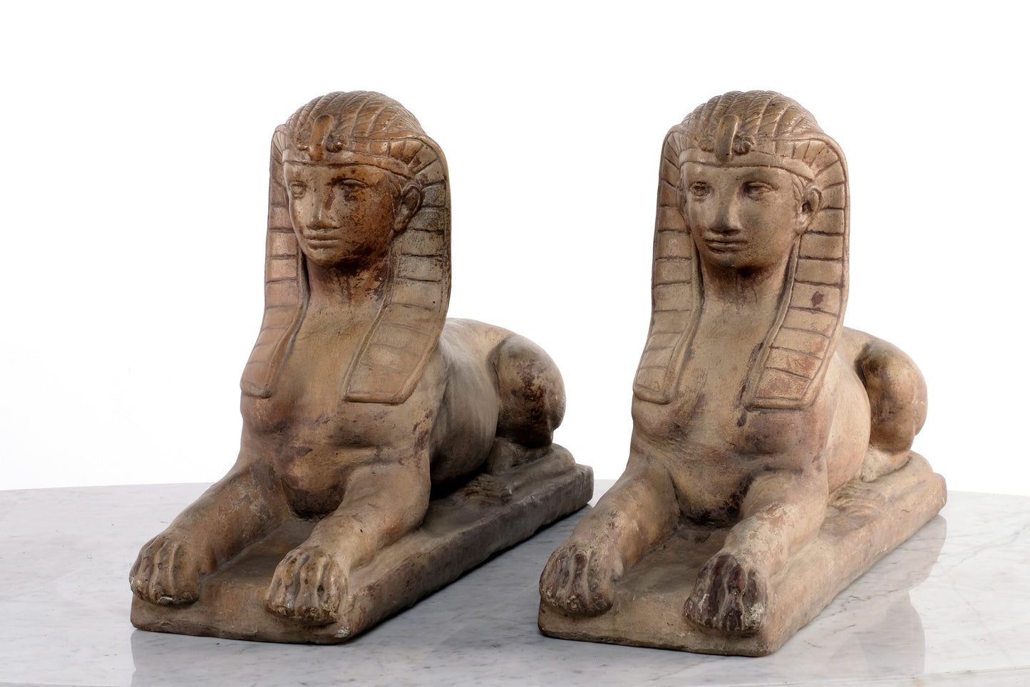 PAIR OF LARGE FRENCH EGYPTIAN SPHINX