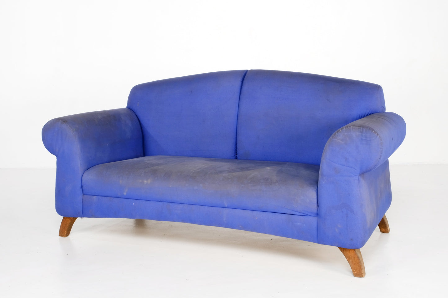 SIMPLE FABRIC BLUE MODERN STYLE SOFA