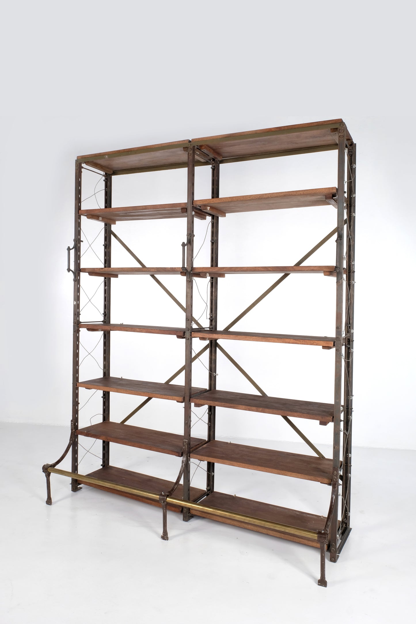 DOUBLE SIZE VINTAGE SHELVING UNIT