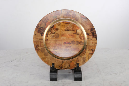 FUTURISTIC TRAVEL HAND PAINTED PLATE