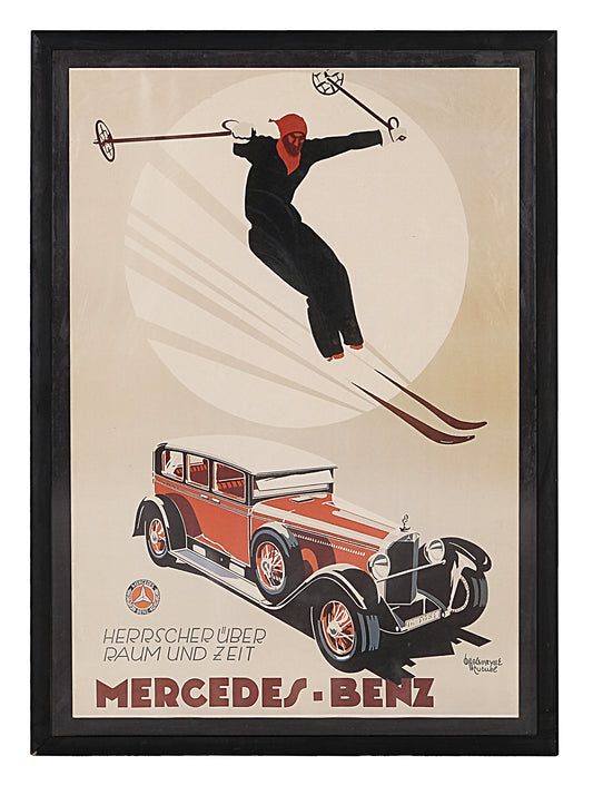 MERCEDES BENZ WITH SKIER