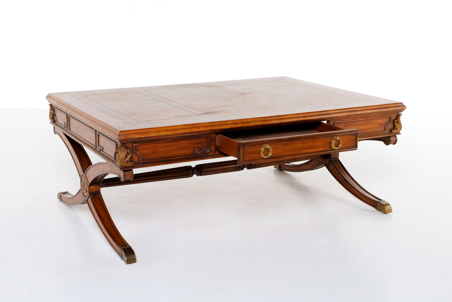 ITALIAN ARTDECO RECTANGLE COFFEE TABLE WITH DRAWERS