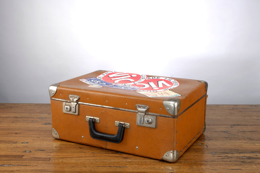 UNKNOWN LEATHER COATED LUGGAGE