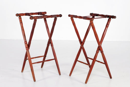 WOODEN X LUGGAGE STAND RACK