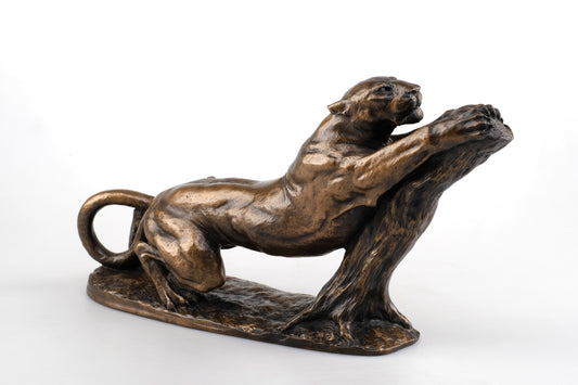 FRENCH ART DECO “STRETCHING BIG CAT”