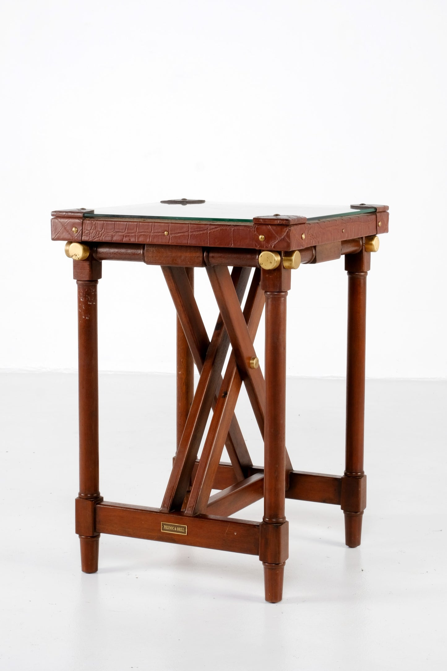 PRIZMIC & BRILL ANTIQUE END TABLE