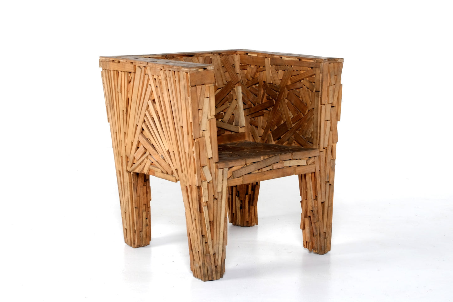 WOODENTEAK POPSICLE PUZZLE OUTDOOR BENCH