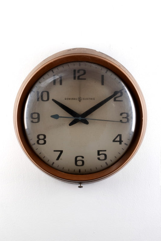G.E Electric Industrial Art Deco Round Clock