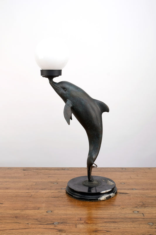 ART DECO DOLPHIN TABLE LAMP