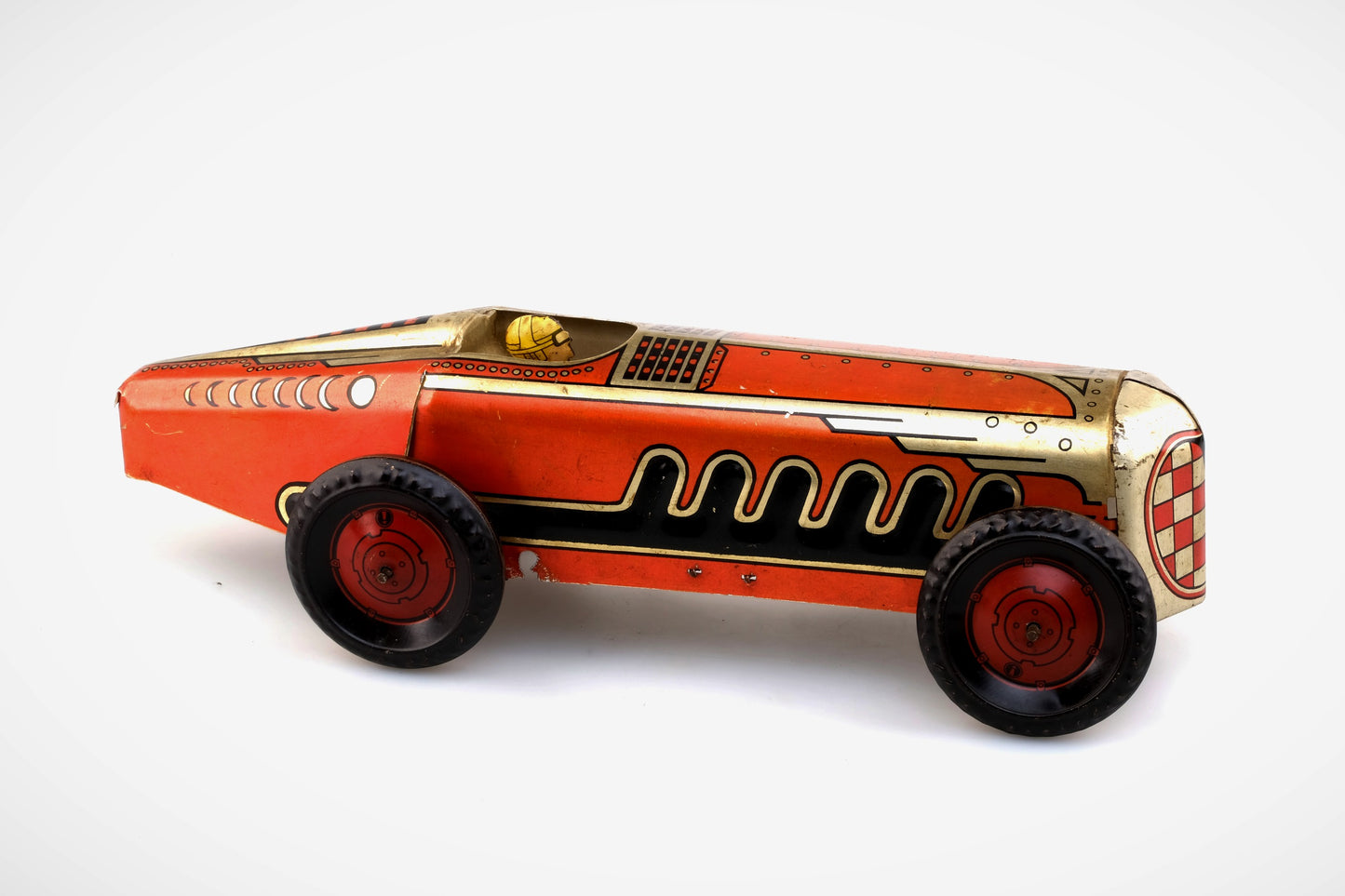 JAPAN RACE CAR WIND UP TIN TOY