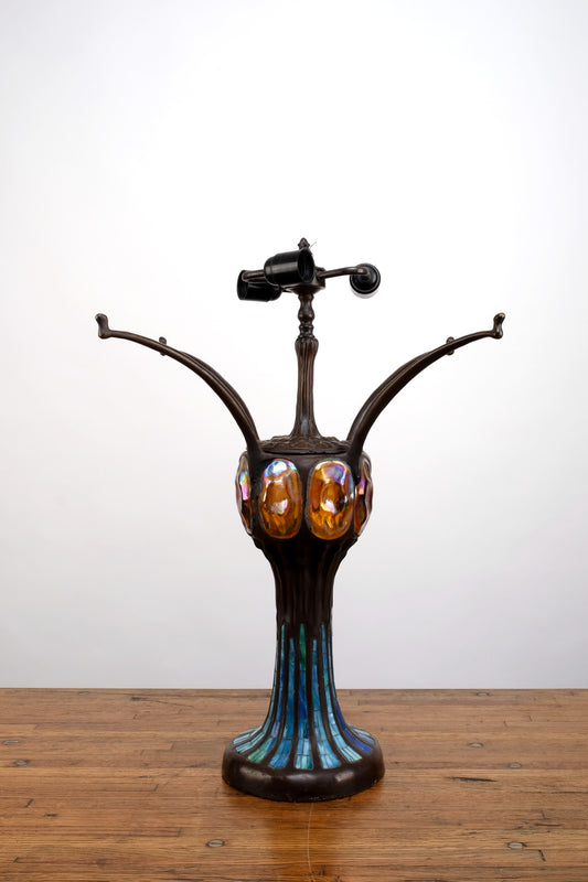 ART DECO OUTWARD AND INWARD BRANCHES DESK LAMP