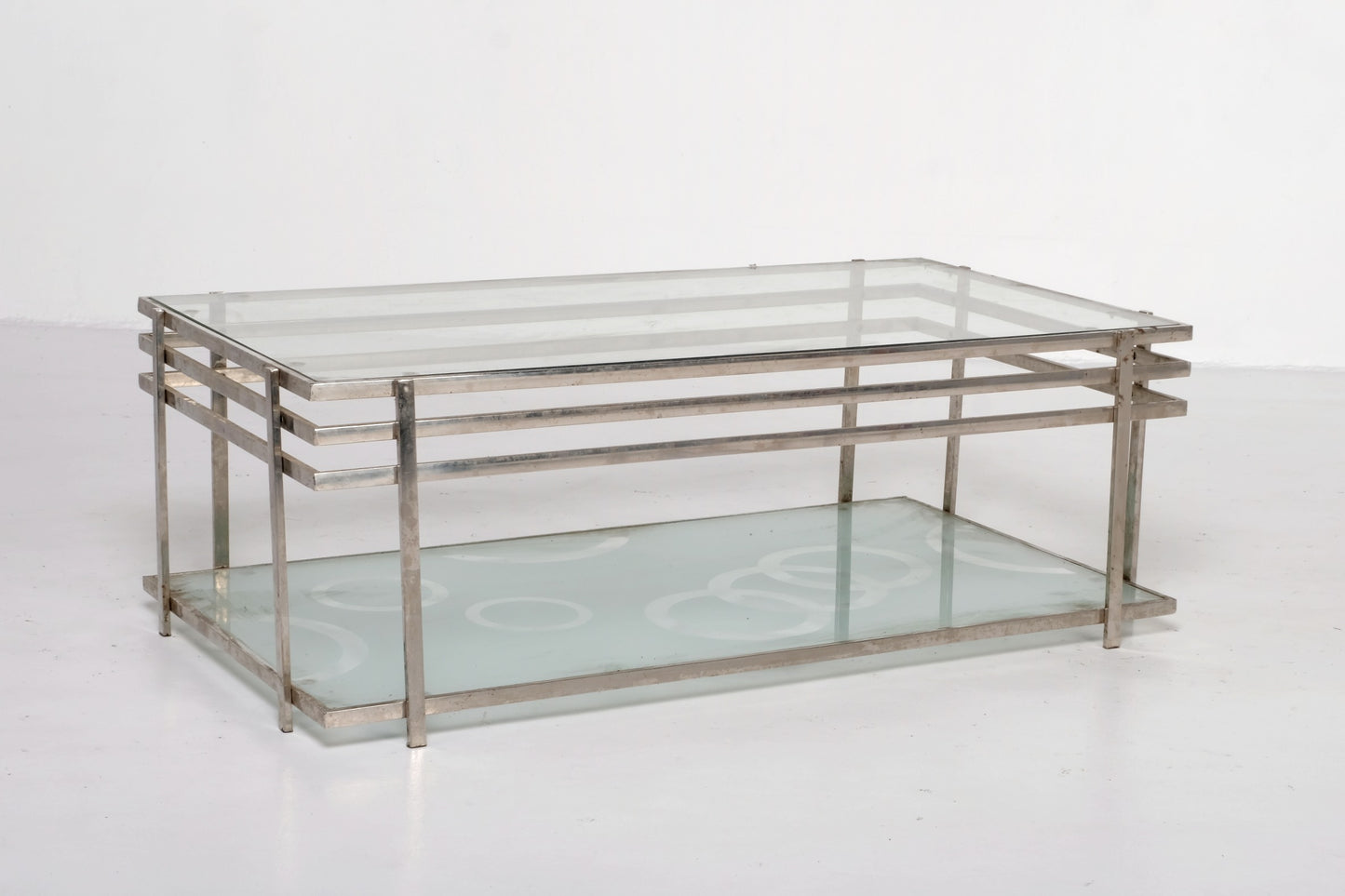 STEEL/GLASS COFFEE TABLE