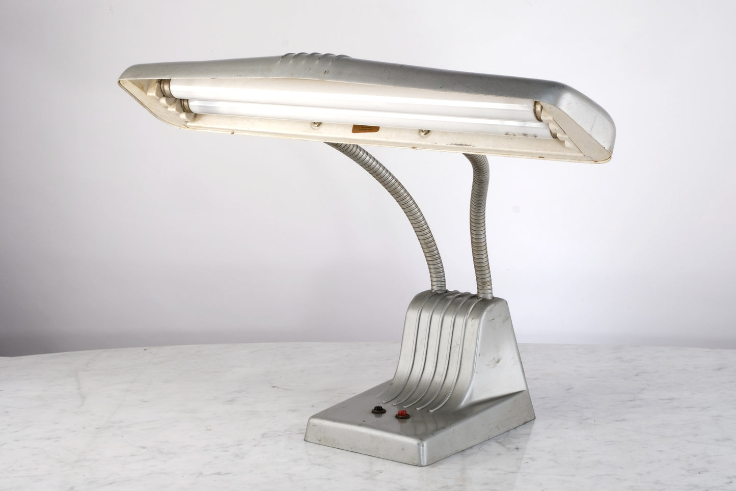 VINTAGE GOOSENECK DOUBLE-LIGHT DESK LAMP