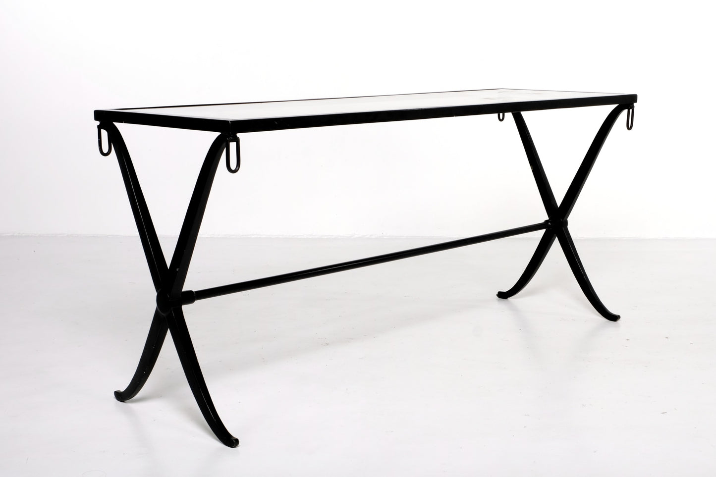 FRENCH ARTDECO INDUSTRIAL X-STYLE CONSOLE TABLE
