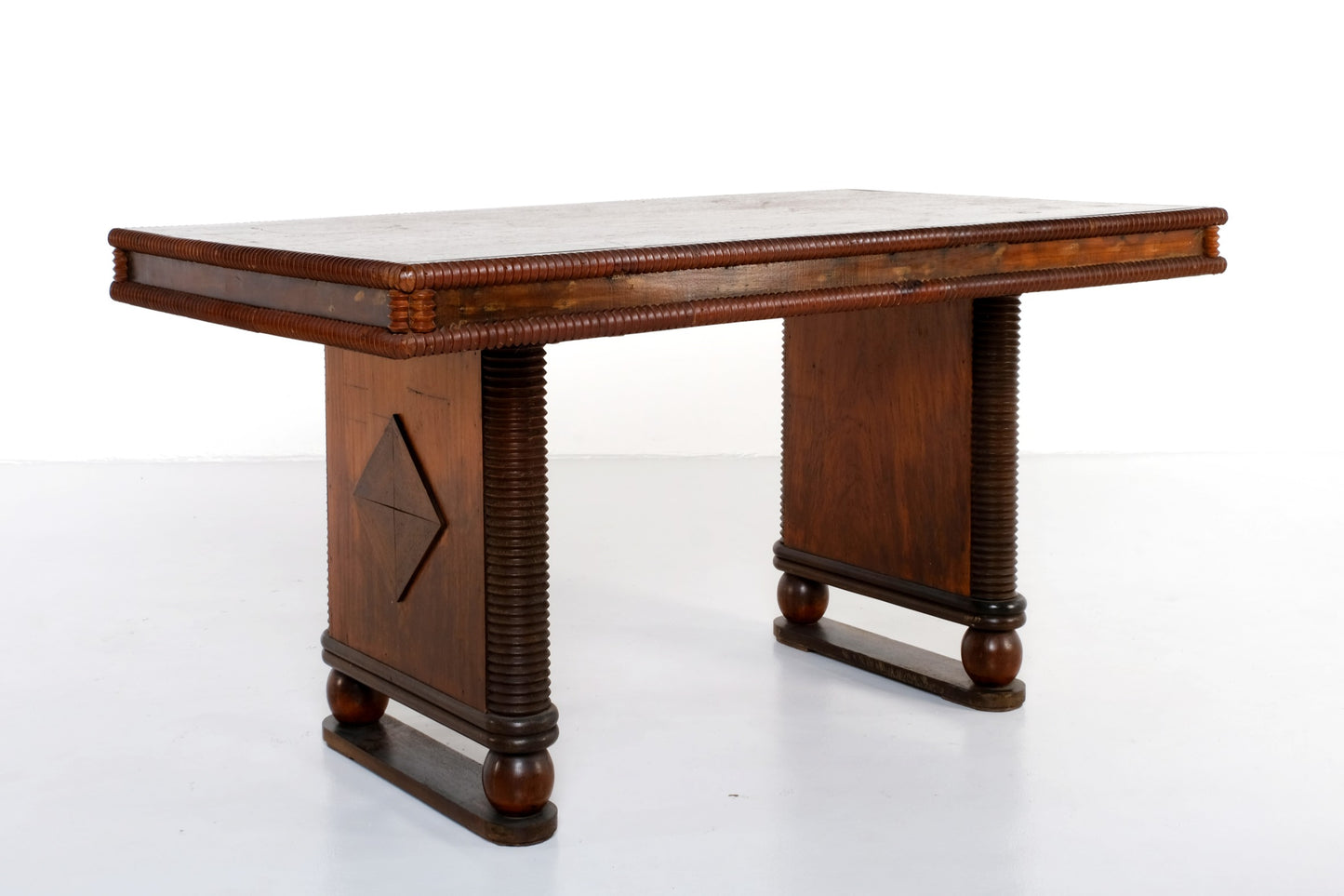 ARTDECO DOUBLE PEDESTAL RECTANGLE DINING TABLE