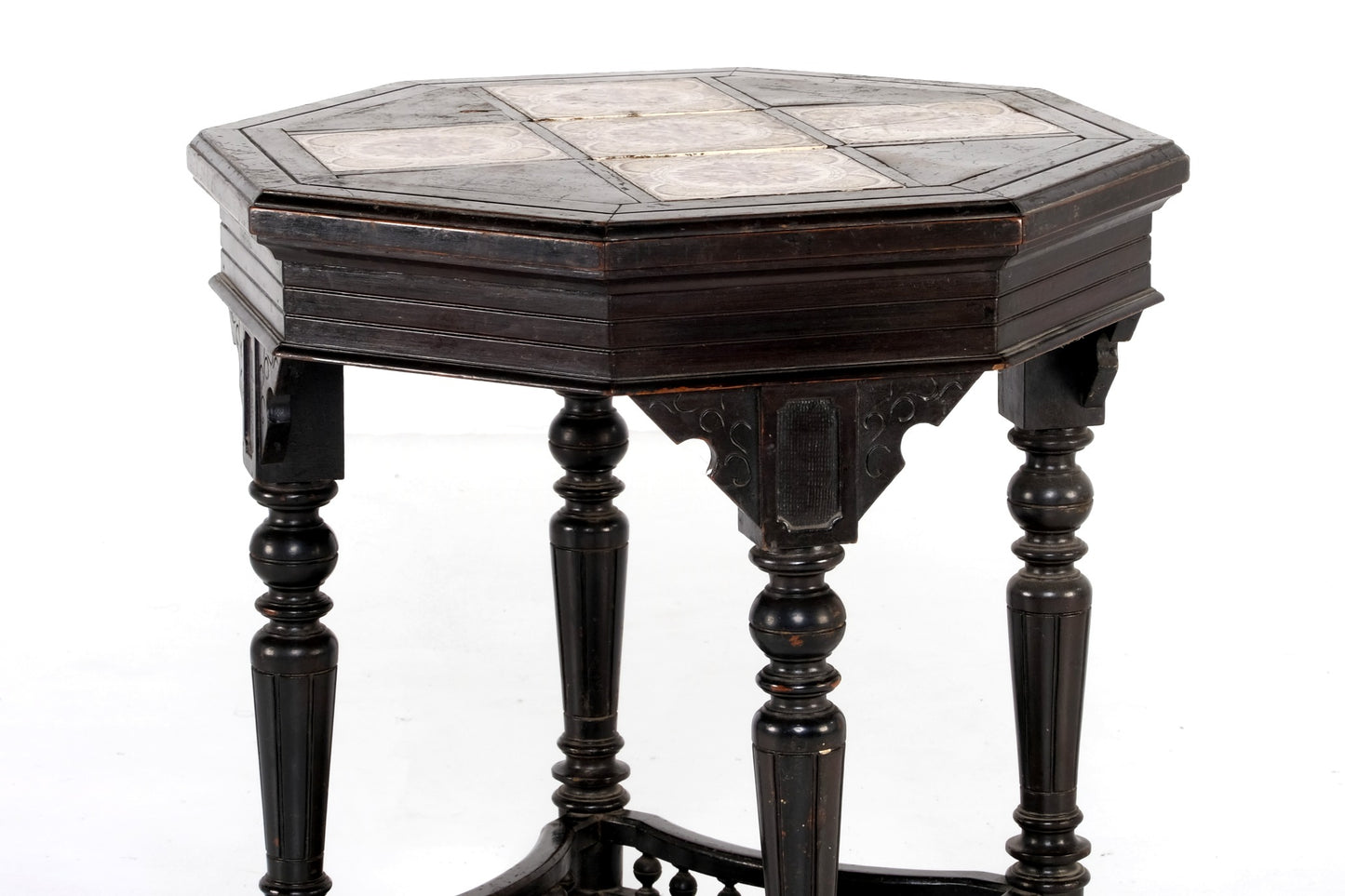 ANTIQUE OCTAGON TILES PARLOR TABLE