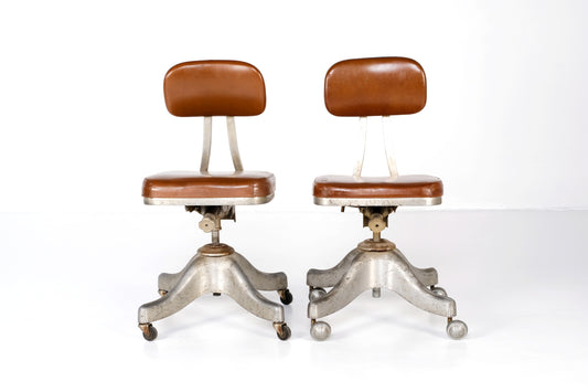 INDUSTRIAL OFFICE SWIVEL ARMLESS CHAIR BY: SHAW WALKER