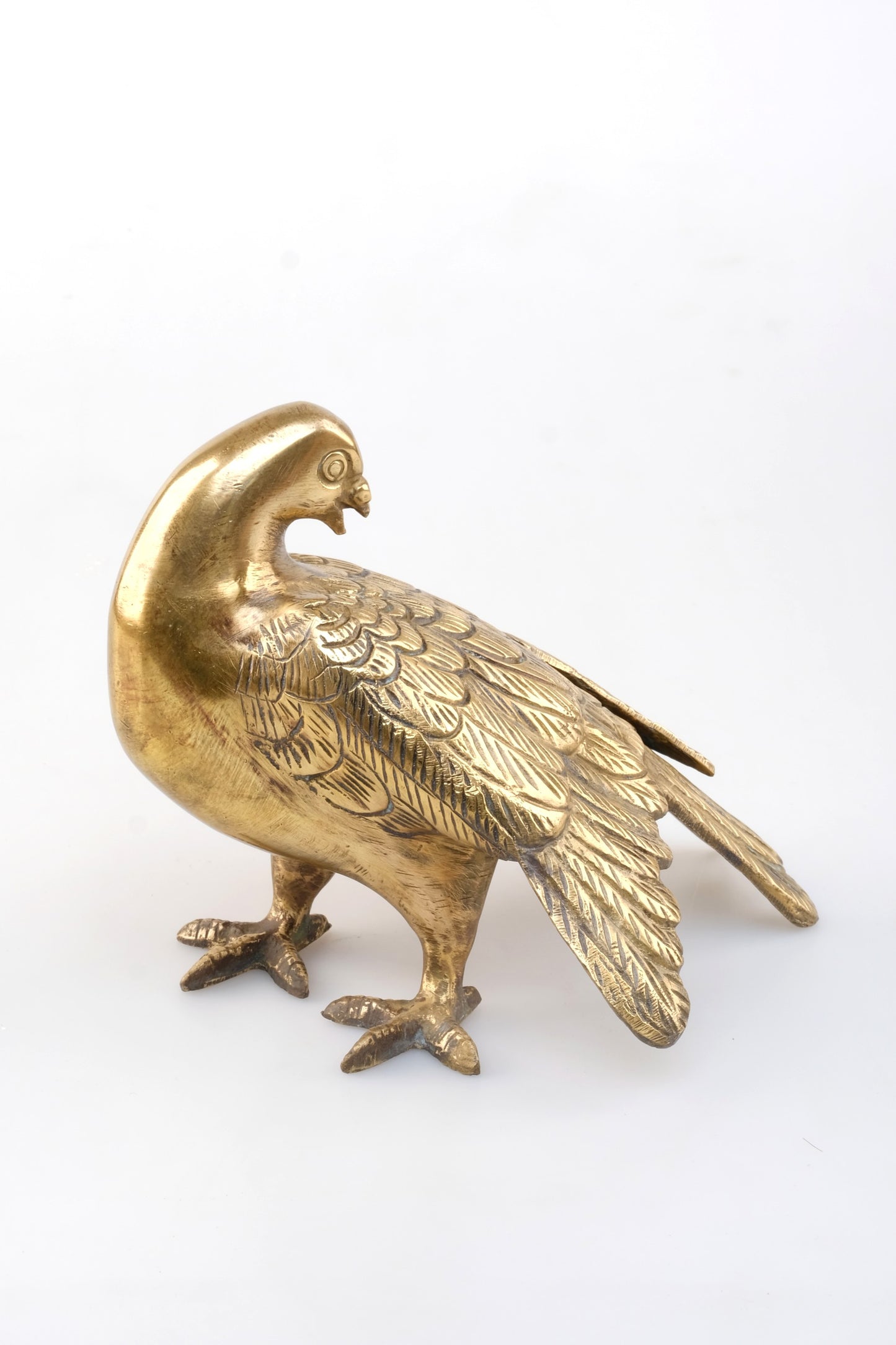 “PAIR OF TWO GOLDEN LOVE DOVES BIRDS”