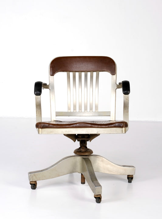 INDUSTRIAL OFFICE SWIVEL ARMCHAIR BY: REMINGTON RAND