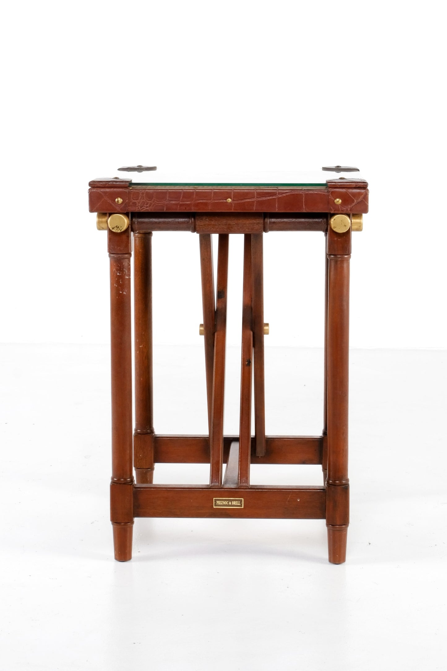 PRIZMIC & BRILL ANTIQUE END TABLE