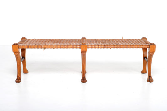 ANTIQUE WOODEN OUTDOOR BENCH