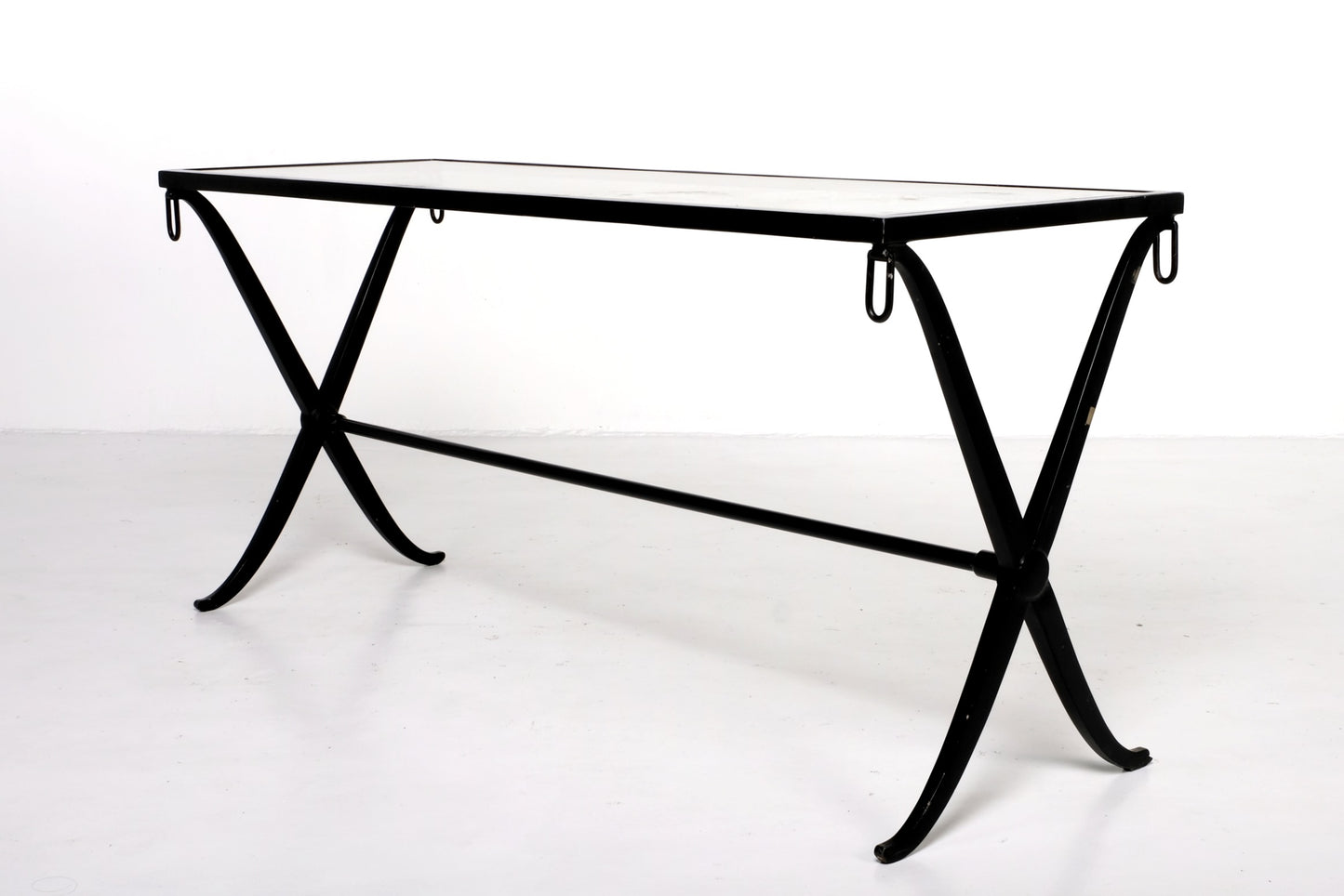 FRENCH ARTDECO INDUSTRIAL X-STYLE CONSOLE TABLE