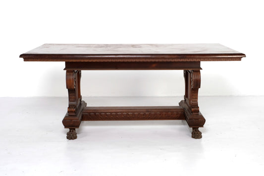 ARTDECO ITALIAN TWIN PEDESTAL RECTANGLE DINING TABLE