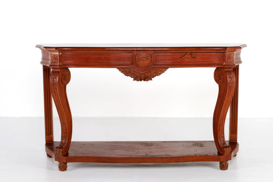 WOODEN CONSOLE TABLE WITH DRAWERS