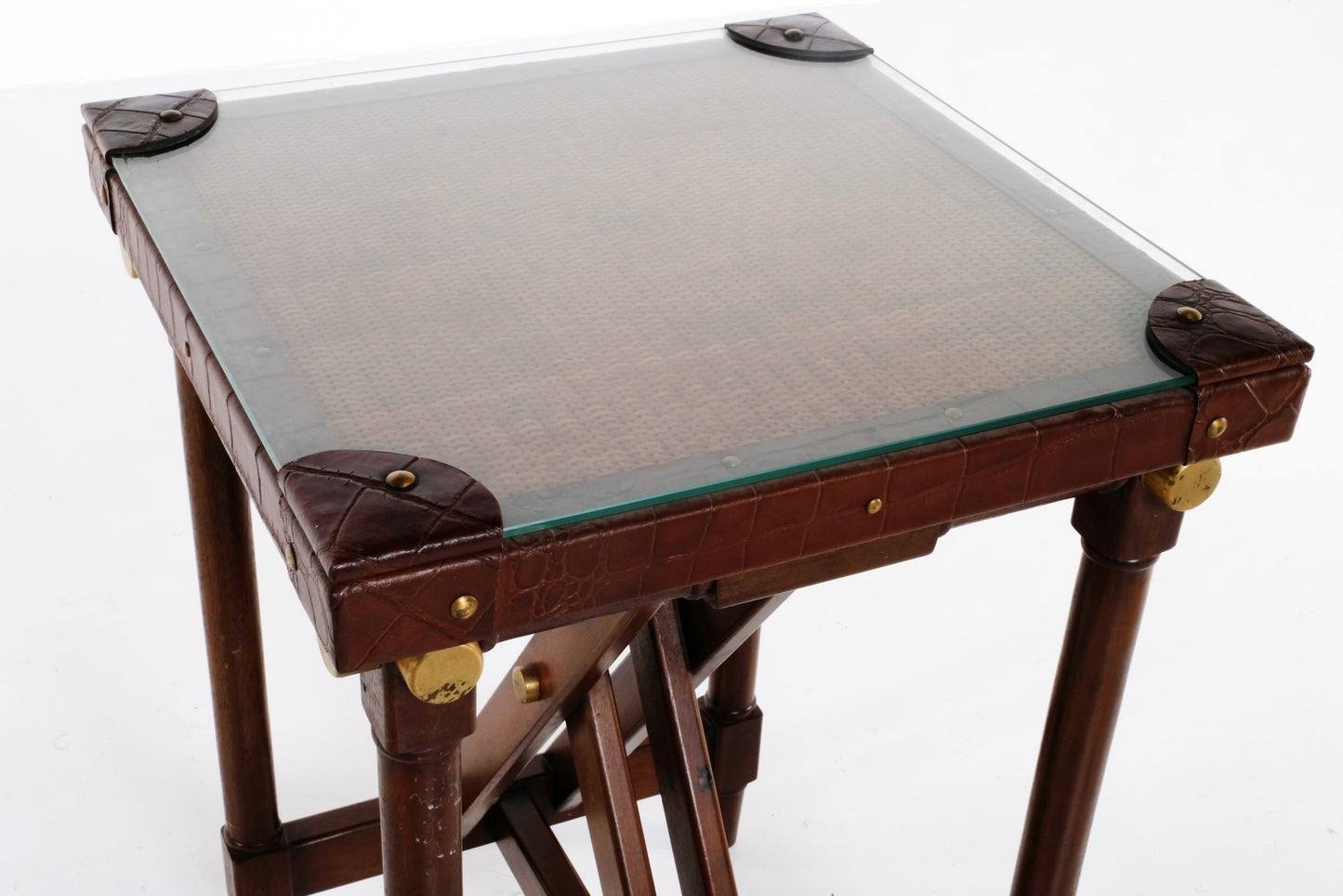 PRIZMIC & BRILL ANTIQUE END TABLE