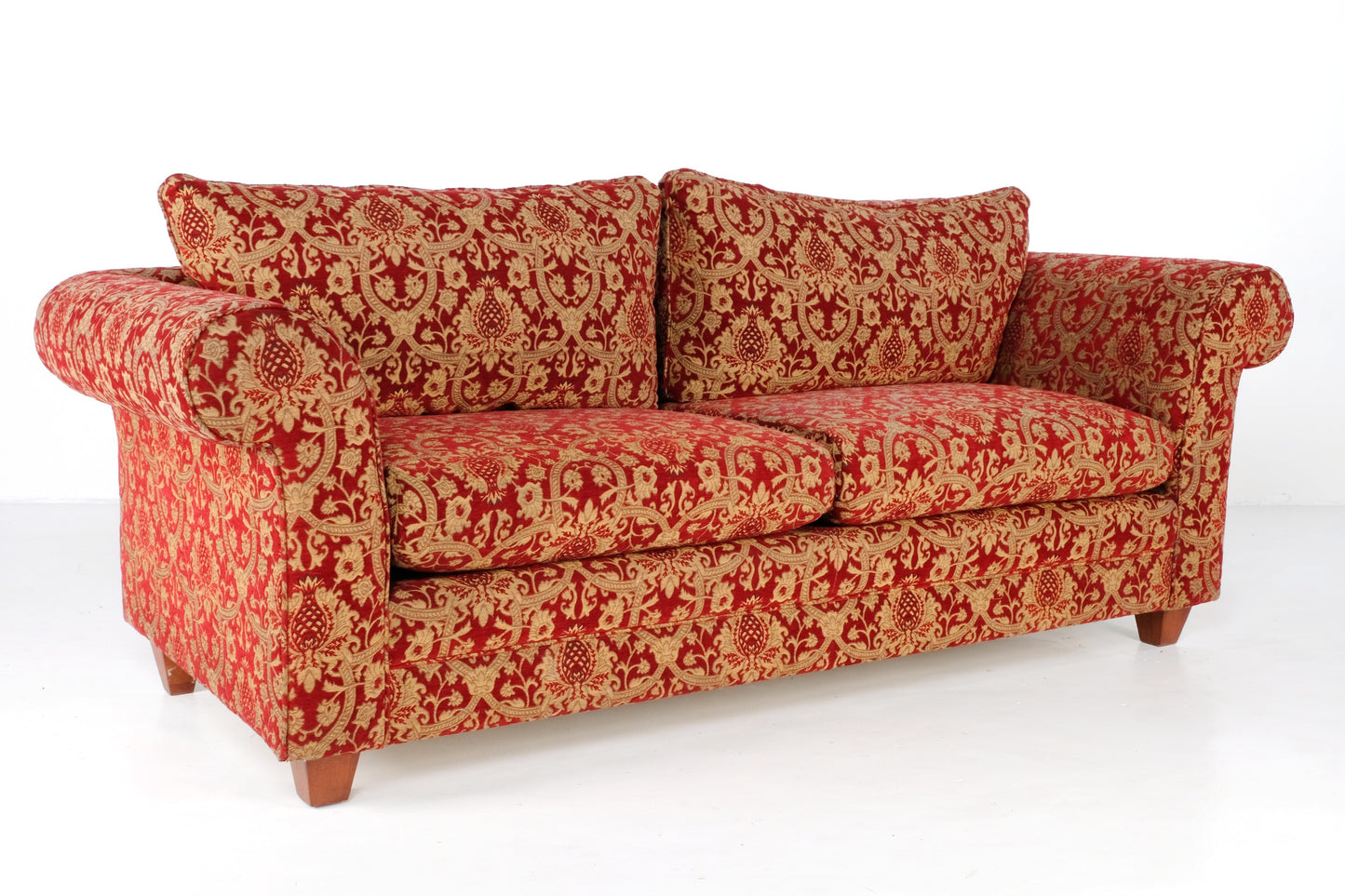 SET OF EUROPIAN STYLE FLORAL FABRIC STUDIO COUCHES