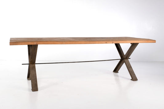 STEEL X BASE KITCHEN DINING TABLE