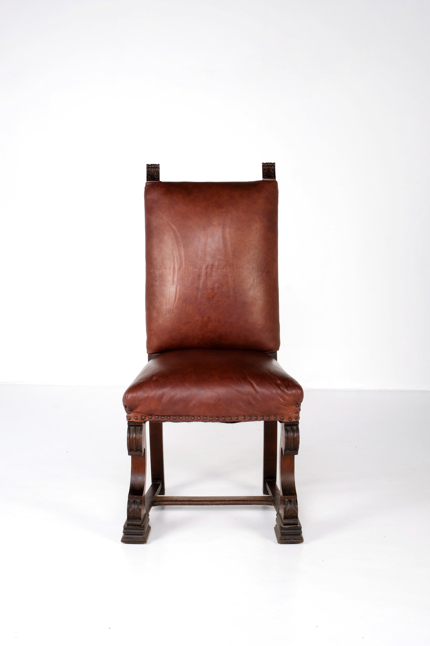 ART DECO ANTIQUE HIGH BACK REST THRONE DINING CHAIRS