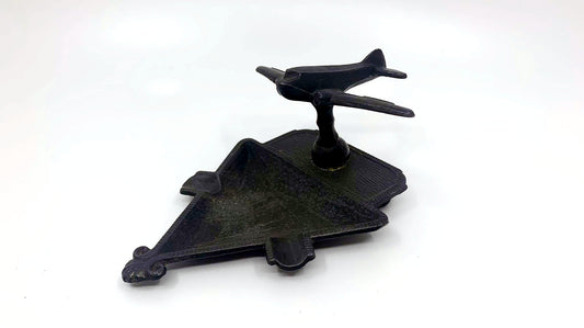 CHROME COMMERCIAL AIRPLANE ASHTRAY