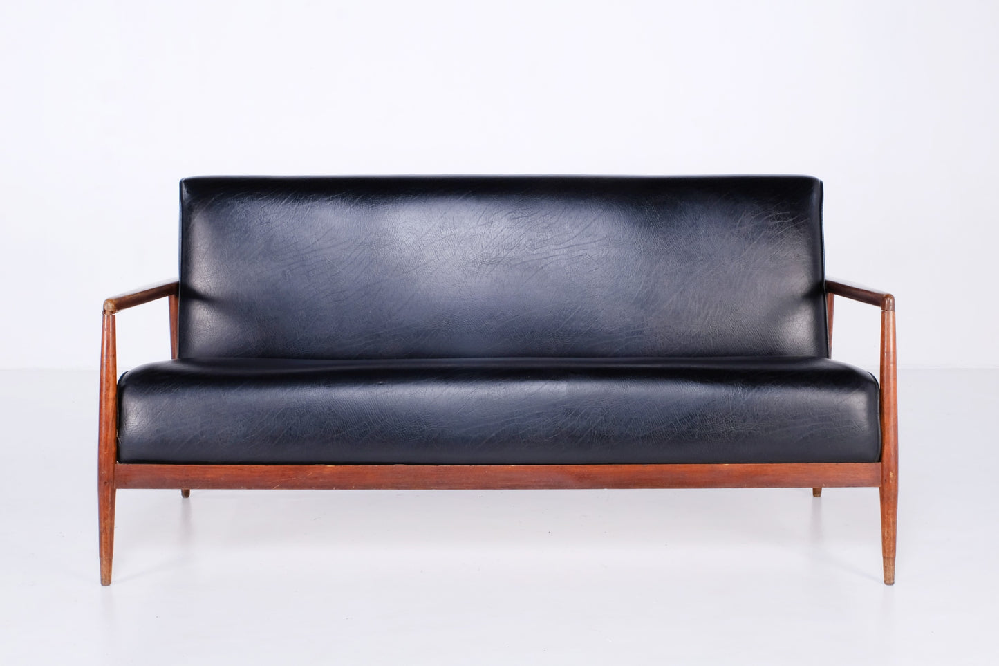 MID CENTURY WOODEN ARMED SOFA SET