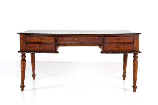 VICTORIAN OFFICE TABLE WITH 5 DRAWERS