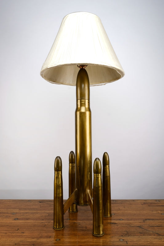 ART DECO BRASS BULLET ROUND STYLE LAMP