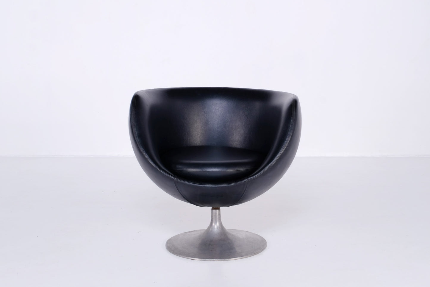 DANISH MODERN BLACK VINYL OVERMAN SOFA SET