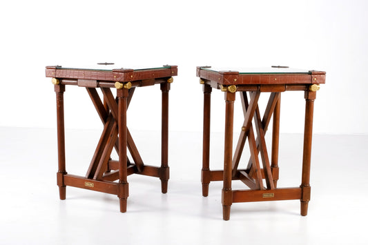 PRIZMIC & BRILL ANTIQUE END TABLE