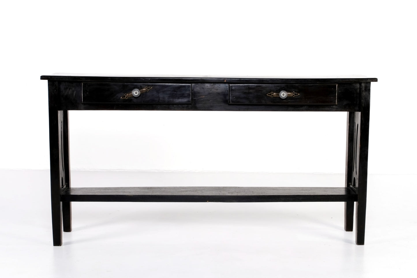 WOODEN BLACK ENGLISH RETRO CONSOLE TABLE