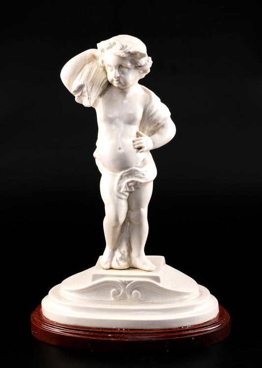 FRENCH DECO STANDING CHERUB STATUES