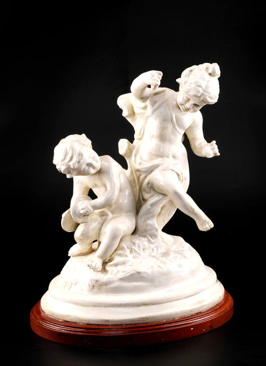 FRENCH DECO 2 CHERUB STATUES
