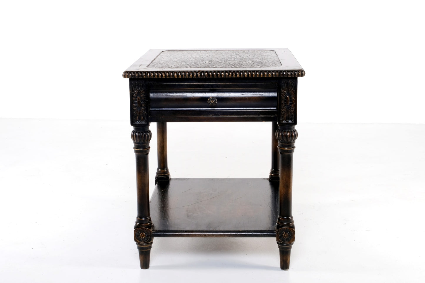ANTIQUE VICTORIAN SQUIRE END TABLE