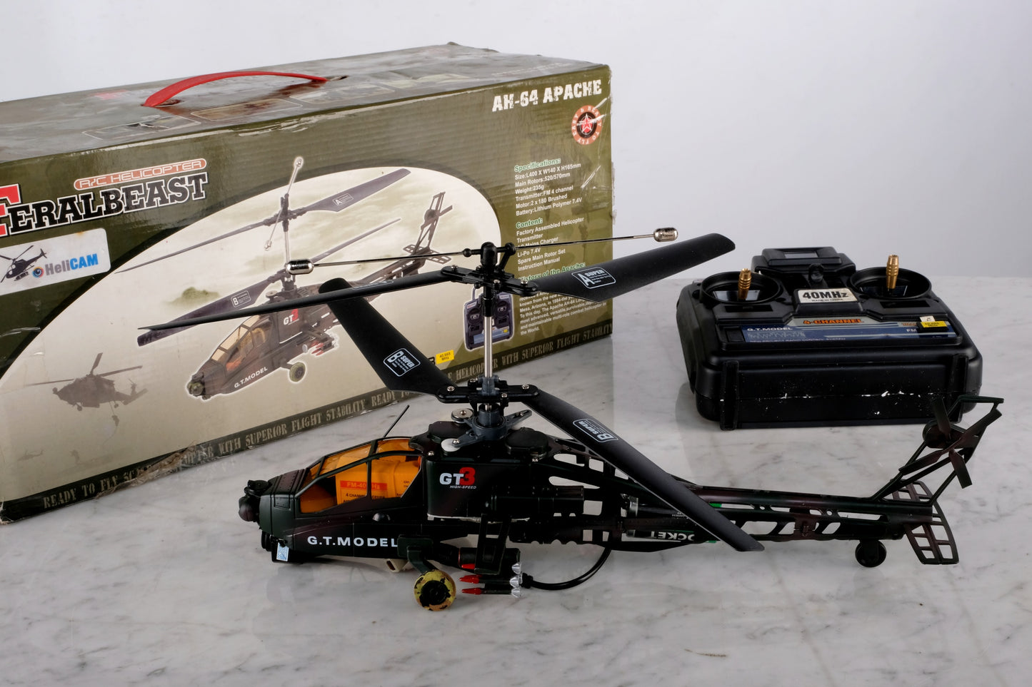 REMOTE RADIO CONTROL FERALBEAST AH-64 APACHE HELICOPTER